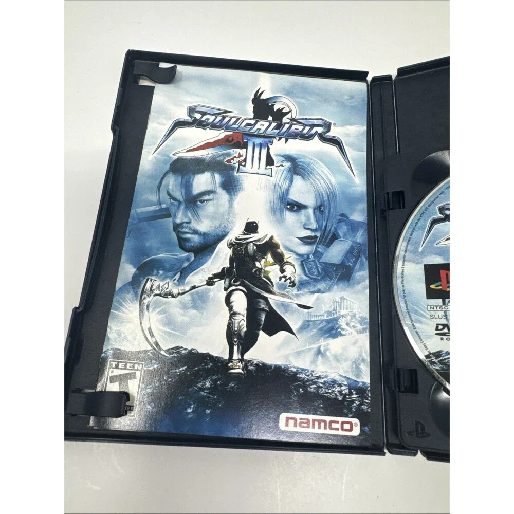 Soul Calibur III (Sony PlayStation 2, 2005) Game CIB Case, Game, Manual Black